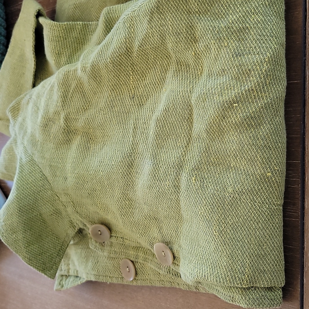 FLAX BUTTON DOWN JACKET  / BLOUSE